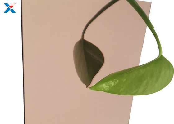 Mua CE SGS ISO9001 Tấm gương acrylic Màu vàng hồng Cắt tùy chỉnh online manufacture