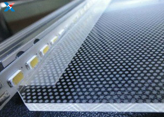 Tấm hướng dẫn ánh sáng acrylic trong suốt 3mm Tấm ánh sáng LED có cạnh chiếu sáng tùy chỉnh