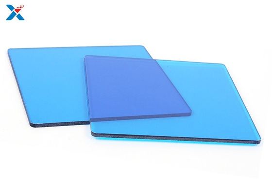 Tấm lợp polycarbonate Perspex trong suốt Chống va đập màu xanh lam