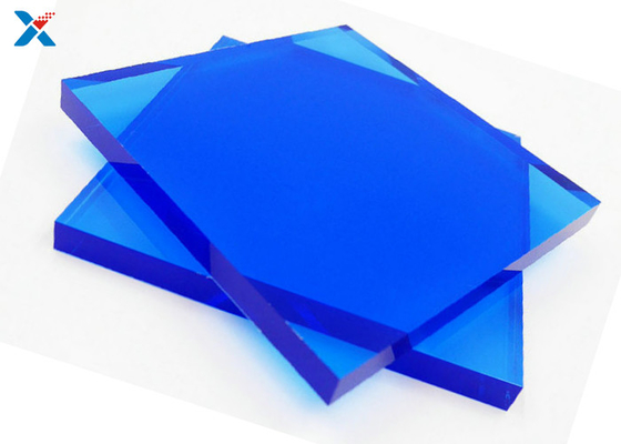 màu xanh da trời 1mm Tùy chỉnh Acrylic Stand PMMA Hình dạng nhựa cắt bằng laser