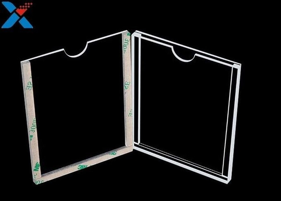 Tấm hiển thị acrylic trong suốt 1mm Giá đỡ áp phích hai mặt ngang