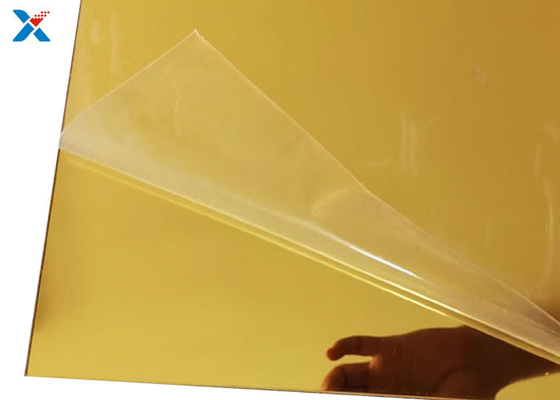Cắt laser tấm acrylic gương vàng lớn 1mm cho gương phòng tắm