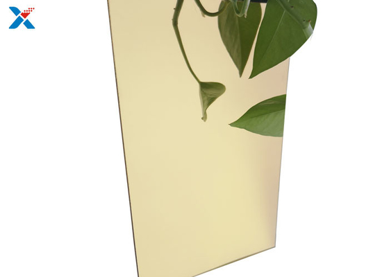 Tấm gương acrylic màu vàng 2mm Tấm kính trang trí tường Plexi